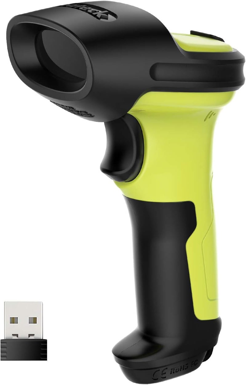Inateck Barcode Scanner, Wireless Scanner, 1 Charge 180 Days Standby, 35M Range, Automatic Scanning, BCST-60 Green - Image 1